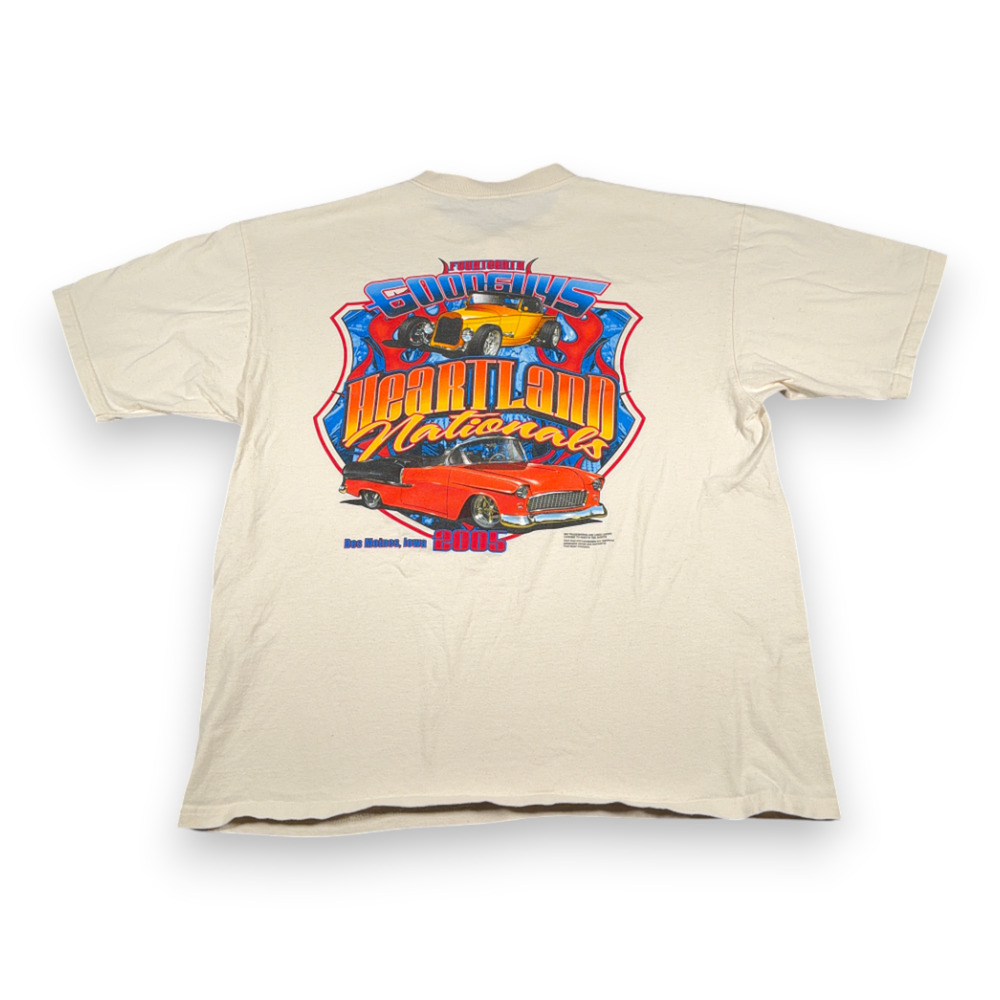 Vintage Goodguys Heartland Nationals Shirt Adult EXTRA LARGE White Car Show Y2K